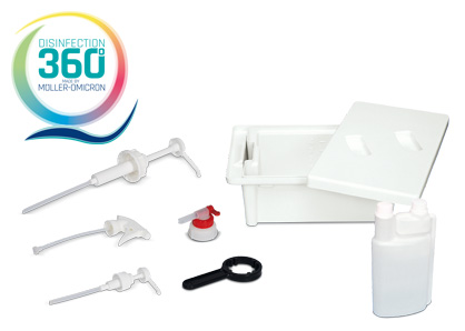 Accessories with disinfection 360 ° logo